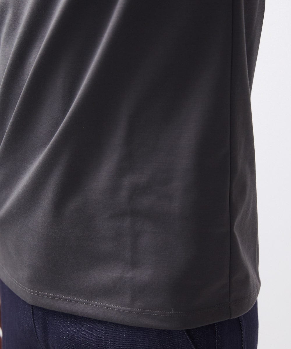 MNKIX58150 MICHEL KLEIN HOMME(ミッシェルクラン オム) 《日本製》ポケット付きクルーネック半袖カットソー ブラウン