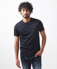 MNKIX58150 MICHEL KLEIN HOMME(ミッシェルクラン オム) 《日本製》ポケット付きクルーネック半袖カットソー ブラック