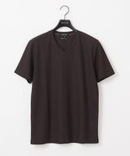 MNKIX59150 MICHEL KLEIN HOMME(ミッシェルクラン オム) 《日本製》ドライタッチVネック半袖カットソー ブラウン