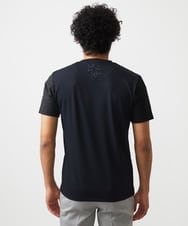 MNKJA51230 MICHEL KLEIN HOMME(ミッシェルクラン オム) マテリアルブロックVネックカットソー ブラック