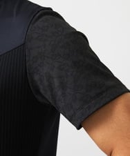MNKJA51230 MICHEL KLEIN HOMME(ミッシェルクラン オム) マテリアルブロックVネックカットソー ブラック