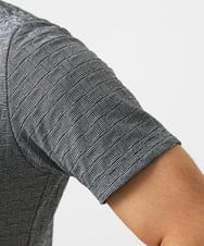 MNKJC50150 MICHEL KLEIN HOMME(ミッシェルクラン オム) 《日本製》レンガ柄Vネック半袖カットソー ダークグレー