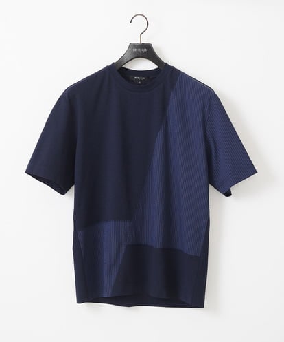 MNKJC63150 MICHEL KLEIN HOMME 切り替えクルーネック半袖カットソー