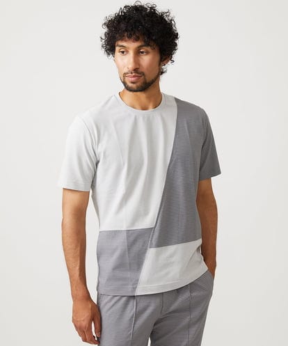MNKJC63150 MICHEL KLEIN HOMME 切り替えクルーネック半袖カットソー