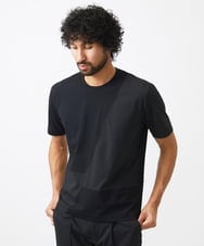 MNKJC63150 MICHEL KLEIN HOMME(ミッシェルクラン オム) 切り替えクルーネック半袖カットソー ブラック