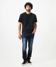 MNKJC63150 MICHEL KLEIN HOMME(ミッシェルクラン オム) 切り替えクルーネック半袖カットソー ブラック