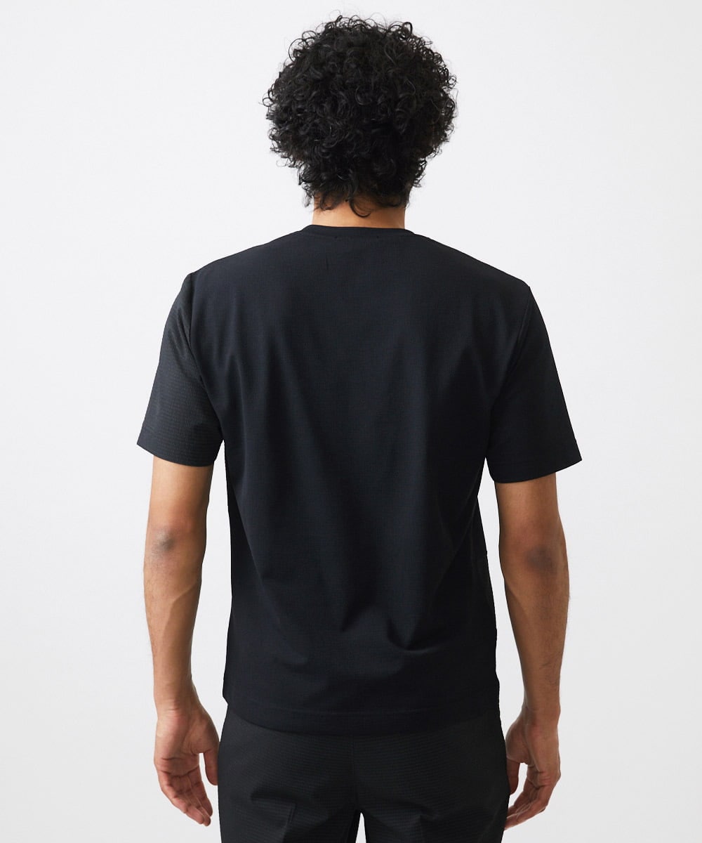 MNKJC63150 MICHEL KLEIN HOMME(ミッシェルクラン オム) 切り替えクルーネック半袖カットソー ブラック