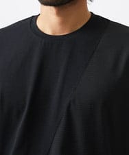 MNKJC63150 MICHEL KLEIN HOMME(ミッシェルクラン オム) 切り替えクルーネック半袖カットソー ブラック