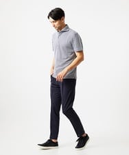 MNKJC70180 MICHEL KLEIN HOMME(ミッシェルクラン オム) 千鳥柄ジャガード半袖ポロシャツ ダークグレー