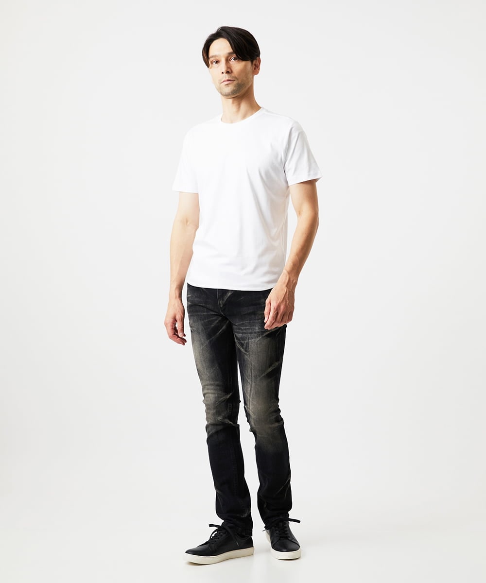 MNKJC72150 MICHEL KLEIN HOMME(ミッシェルクラン オム) クルーネック半袖カットソー ホワイト