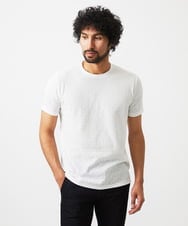 MNKJC73150 MICHEL KLEIN HOMME(ミッシェルクラン オム) 幾何学柄クルーネック半袖カットソー ホワイト