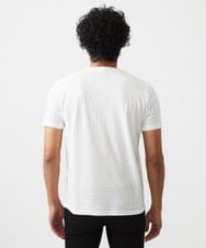 MNKJC73150 MICHEL KLEIN HOMME(ミッシェルクラン オム) 幾何学柄クルーネック半袖カットソー ホワイト