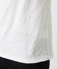 MNKJC73150 MICHEL KLEIN HOMME(ミッシェルクラン オム) 幾何学柄クルーネック半袖カットソー ホワイト