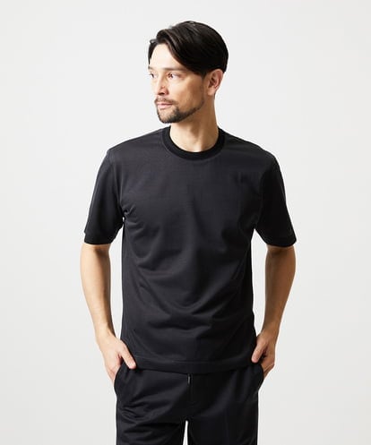 MNKJD63170 MICHEL KLEIN HOMME 【セットアップ】ジャージークルーネック半袖カットソー