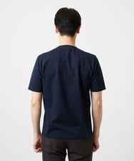 MNKJD71200 MICHEL KLEIN HOMME(ミッシェルクラン オム) 《日本製》ブロックヘンリーネック半袖カットソー ネイビー
