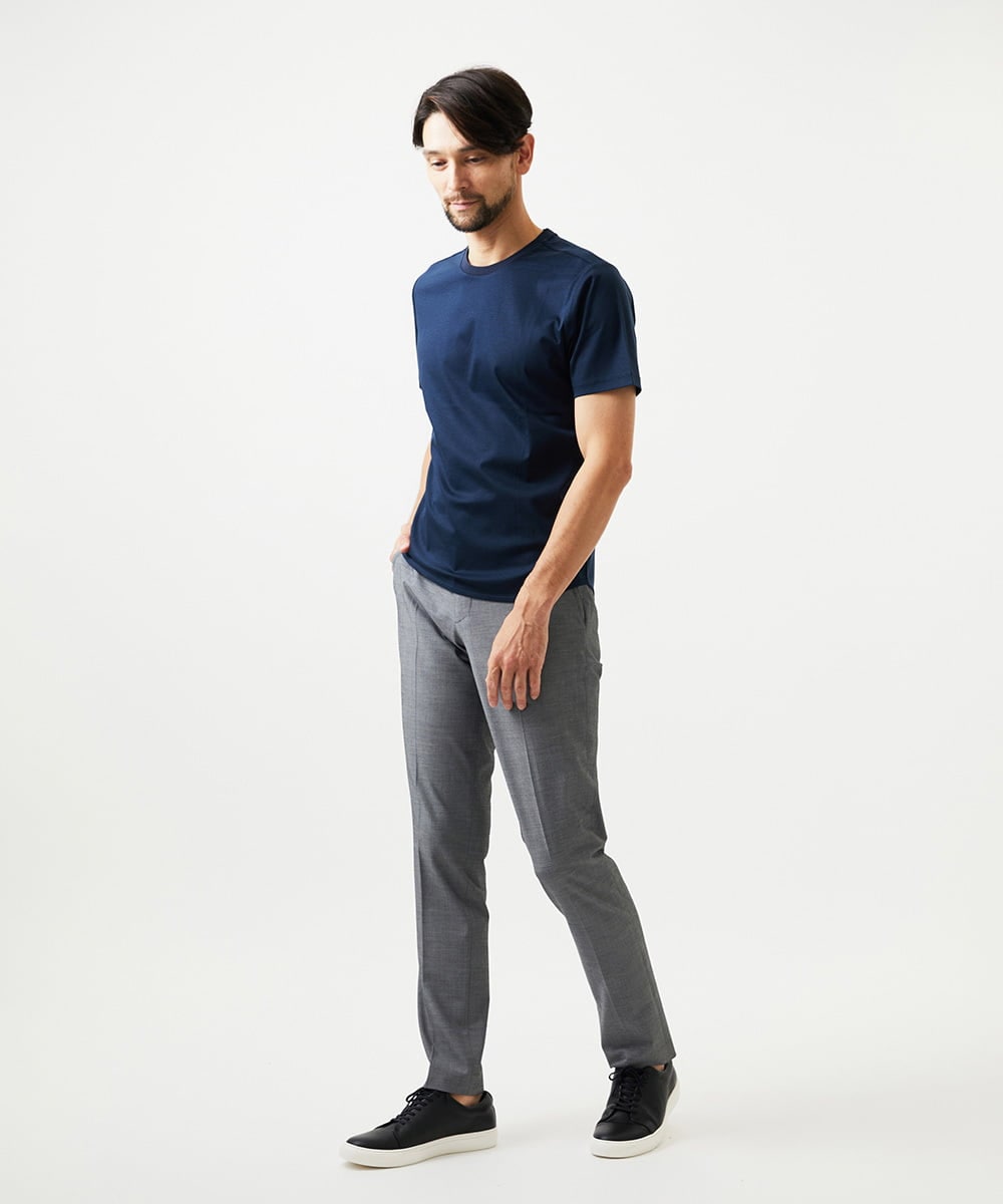 MNKJF65150 MICHEL KLEIN HOMME(ミッシェルクラン オム) クルーネック半袖カットソー ネイビー