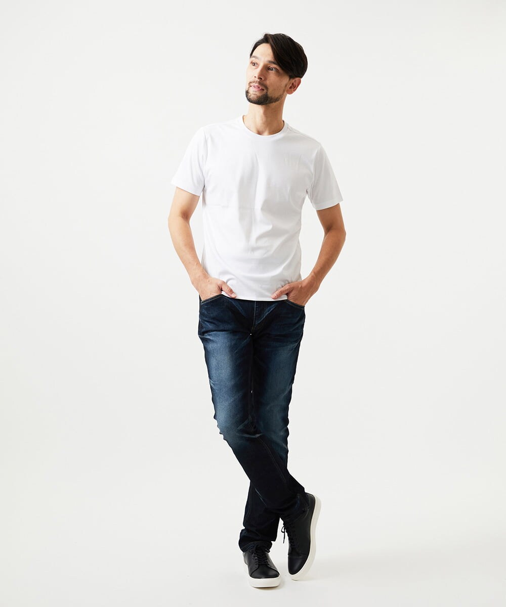 MNKJF65150 MICHEL KLEIN HOMME(ミッシェルクラン オム) クルーネック半袖カットソー ホワイト