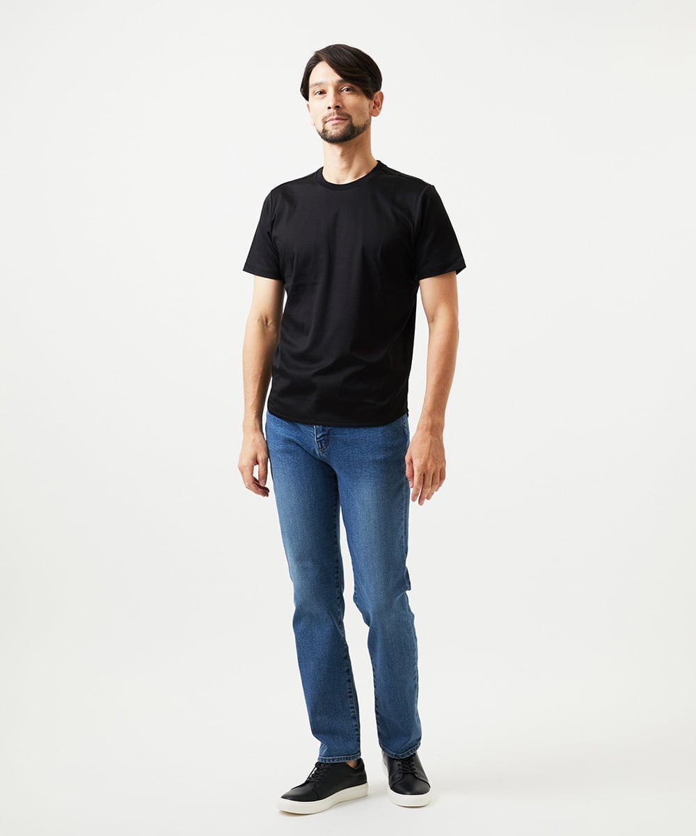 MNKJF65150 MICHEL KLEIN HOMME(ミッシェルクラン オム) クルーネック半袖カットソー ブラック