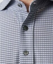 MNKJF70180 MICHEL KLEIN HOMME(ミッシェルクラン オム) 《日本製》チドリ柄半袖ポロシャツ ダークグレー