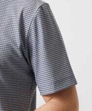 MNKJF70180 MICHEL KLEIN HOMME(ミッシェルクラン オム) 《日本製》チドリ柄半袖ポロシャツ ダークグレー