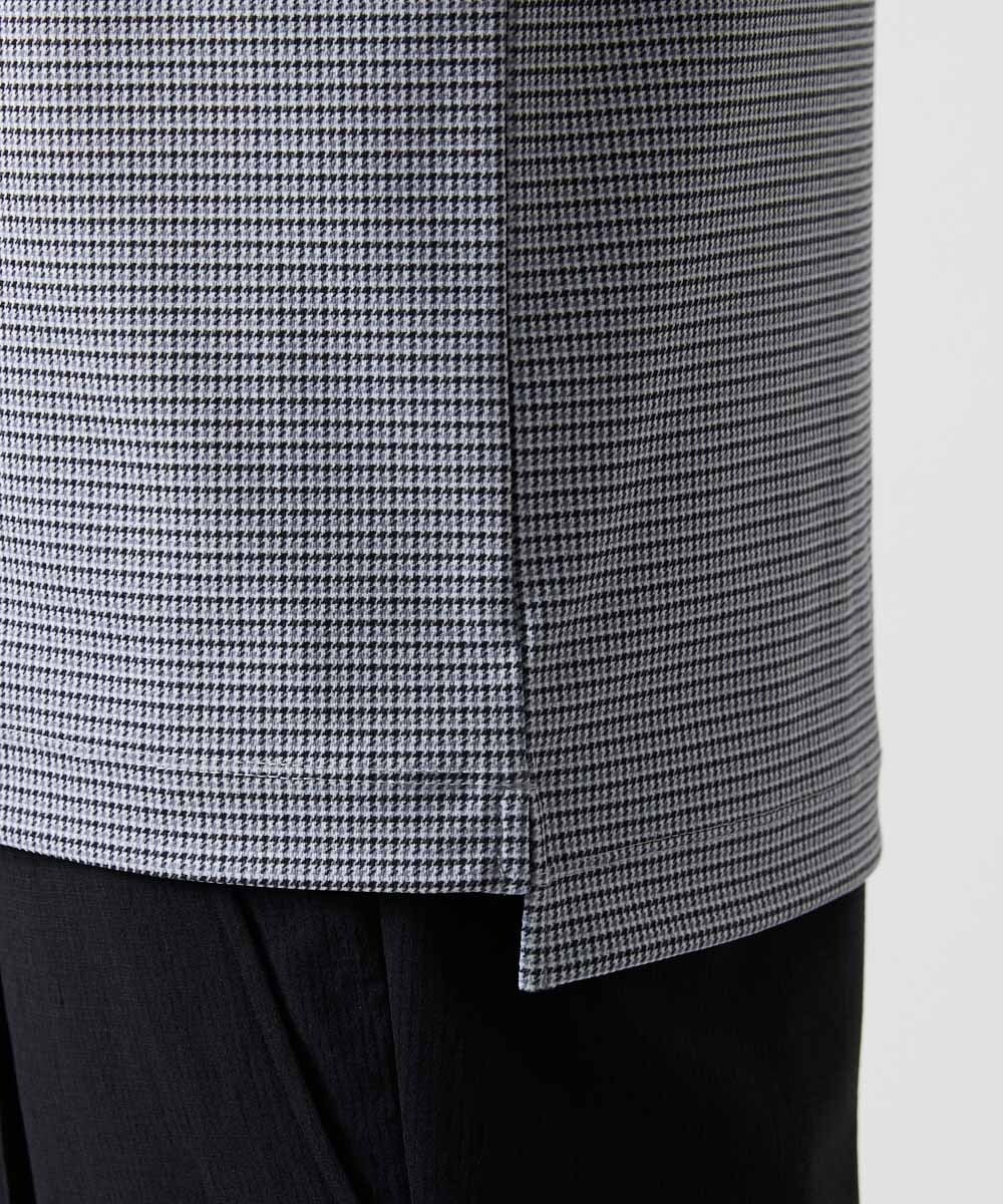 MNKJF70180 MICHEL KLEIN HOMME(ミッシェルクラン オム) 《日本製》チドリ柄半袖ポロシャツ ダークグレー