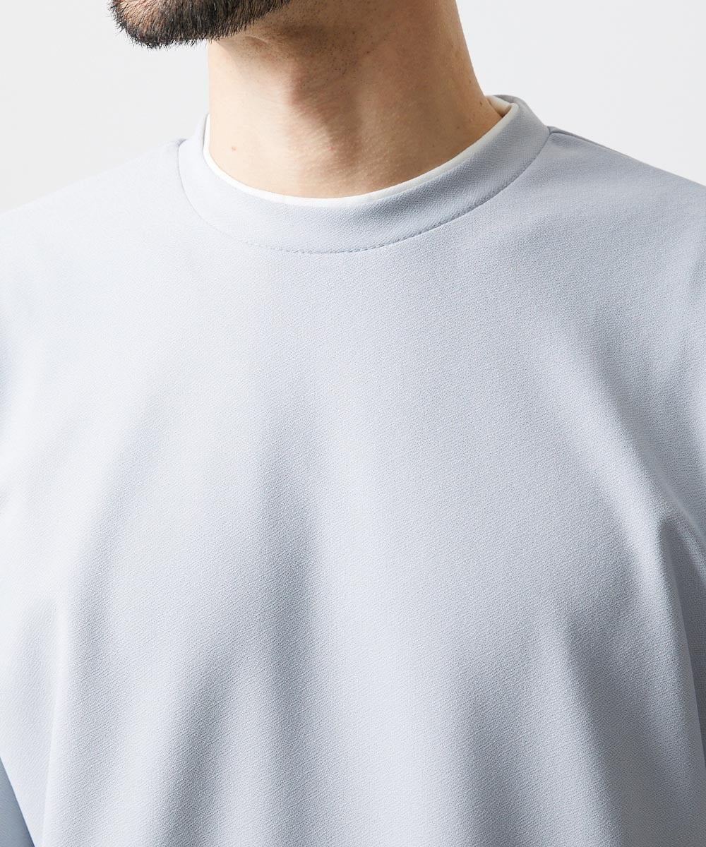 MNKJF77150 MICHEL KLEIN HOMME(ミッシェルクラン オム) リラックスクルーネック半袖カットソー ライトグレー
