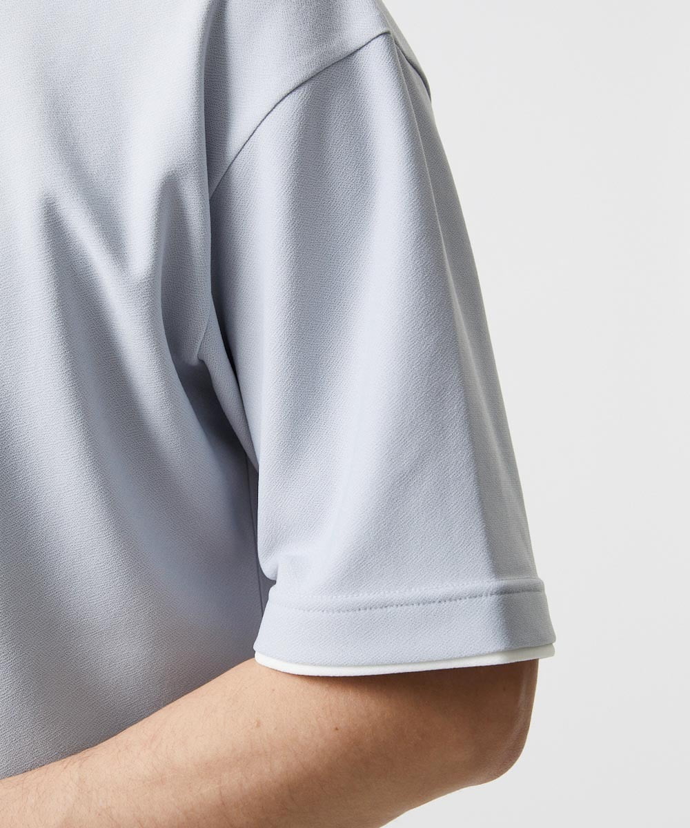MNKJF77150 MICHEL KLEIN HOMME(ミッシェルクラン オム) リラックスクルーネック半袖カットソー ライトグレー