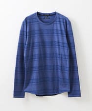 MNKJS05130 MICHEL KLEIN HOMME(ミッシェルクラン オム) 《日本製》ボーダークルーネックカットソー パープル(66)