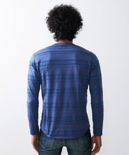 MNKJS05130 MICHEL KLEIN HOMME(ミッシェルクラン オム) 《日本製》ボーダークルーネックカットソー パープル(66)