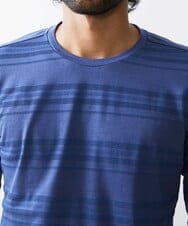 MNKJS05130 MICHEL KLEIN HOMME(ミッシェルクラン オム) 《日本製》ボーダークルーネックカットソー パープル(66)