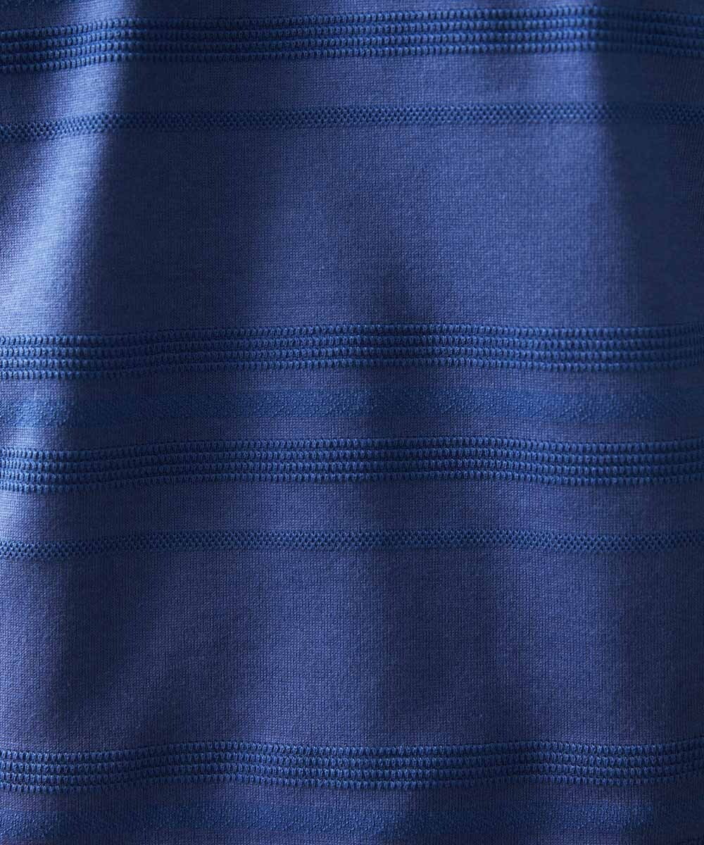 MNKJS05130 MICHEL KLEIN HOMME(ミッシェルクラン オム) 《日本製》ボーダークルーネックカットソー パープル(66)