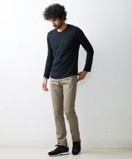 MNKJS05130 MICHEL KLEIN HOMME(ミッシェルクラン オム) 《日本製》ボーダークルーネックカットソー ブラック(94)