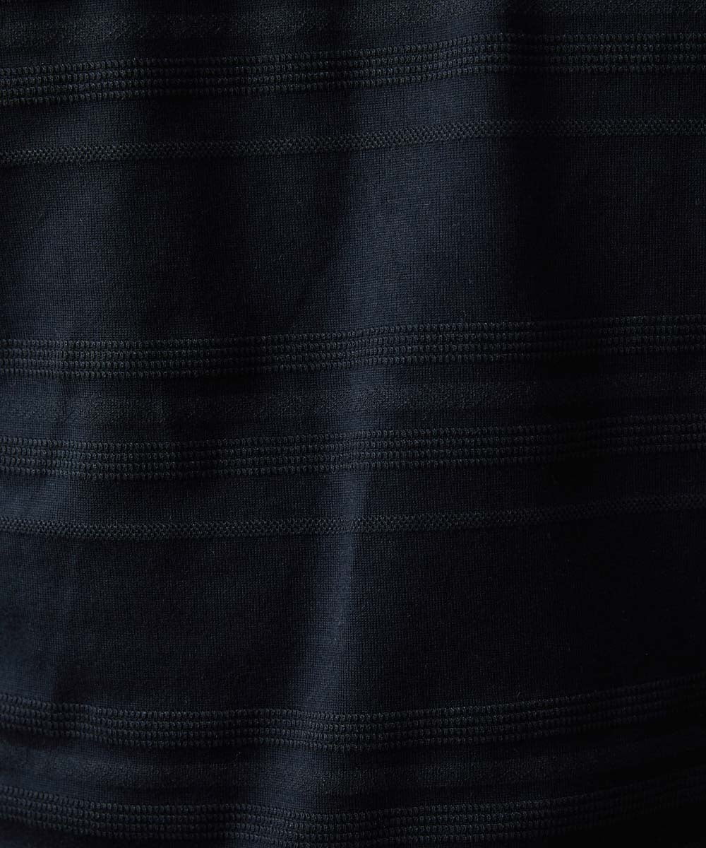 MNKJS05130 MICHEL KLEIN HOMME(ミッシェルクラン オム) 《日本製》ボーダークルーネックカットソー ブラック(94)