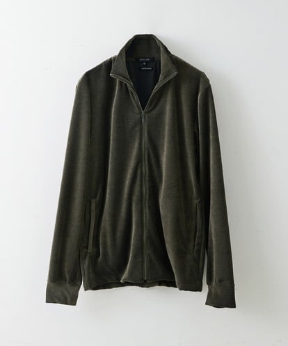 MNKJS07250 MICHEL KLEIN HOMME ベロアスタンドカーディガン