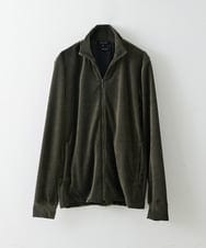 MNKJS07250 MICHEL KLEIN HOMME(ミッシェルクラン オム) ベロアスタンドカーディガン ベージュ