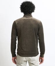 MNKJS07250 MICHEL KLEIN HOMME(ミッシェルクラン オム) ベロアスタンドカーディガン ベージュ