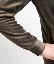 MNKJS07250 MICHEL KLEIN HOMME(ミッシェルクラン オム) ベロアスタンドカーディガン ベージュ