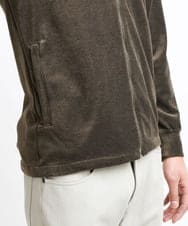 MNKJS07250 MICHEL KLEIN HOMME(ミッシェルクラン オム) ベロアスタンドカーディガン ベージュ