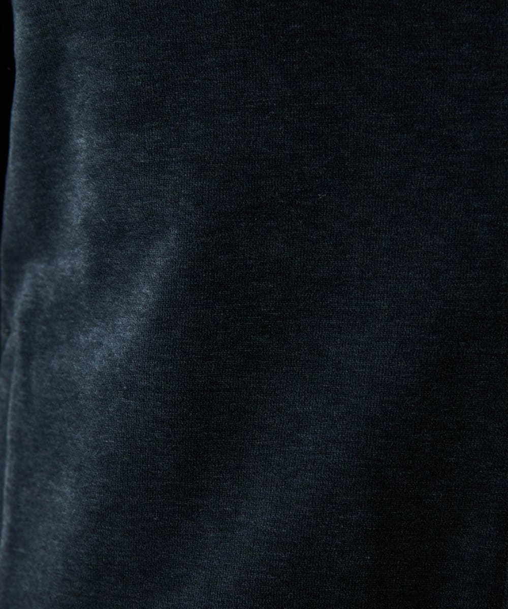 MNKJS07250 MICHEL KLEIN HOMME(ミッシェルクラン オム) ベロアスタンドカーディガン ダークグレー