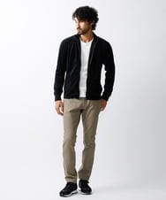 MNKJS07250 MICHEL KLEIN HOMME(ミッシェルクラン オム) ベロアスタンドカーディガン ブラック