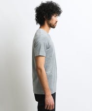 MNKJS17130 MICHEL KLEIN HOMME(ミッシェルクラン オム) 《日本製》ベロアVネックカットソー ライトグレー(91)