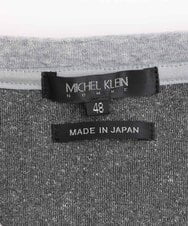 MNKJS17130 MICHEL KLEIN HOMME(ミッシェルクラン オム) 《日本製》ベロアVネックカットソー ライトグレー(91)