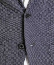 MNKJS33270 MICHEL KLEIN HOMME(ミッシェルクラン オム) ジオメトリックジャガードパーカー グレー(92)