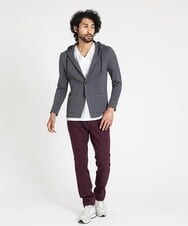 MNKJS33270 MICHEL KLEIN HOMME(ミッシェルクラン オム) ジオメトリックジャガードパーカー グレー(92)
