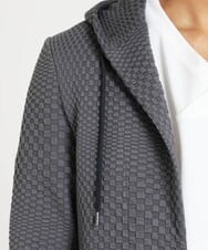 MNKJS33270 MICHEL KLEIN HOMME(ミッシェルクラン オム) ジオメトリックジャガードパーカー グレー(92)