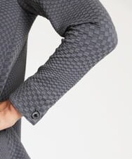MNKJS33270 MICHEL KLEIN HOMME(ミッシェルクラン オム) ジオメトリックジャガードパーカー グレー(92)