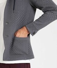 MNKJS33270 MICHEL KLEIN HOMME(ミッシェルクラン オム) ジオメトリックジャガードパーカー グレー(92)