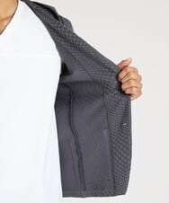 MNKJS33270 MICHEL KLEIN HOMME(ミッシェルクラン オム) ジオメトリックジャガードパーカー グレー(92)