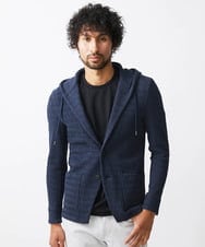 MNKJX33290 MICHEL KLEIN HOMME(ミッシェルクラン オム) ウェーブパーカージャケット ネイビー