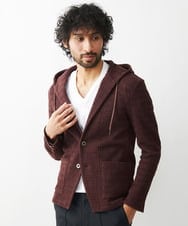MNKJX33290 MICHEL KLEIN HOMME(ミッシェルクラン オム) ウェーブパーカージャケット ブラウン